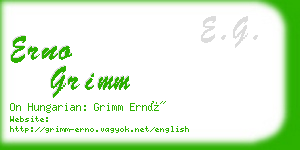 erno grimm business card